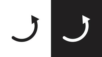 curved arrow icon isolated on a white background. vector