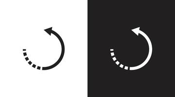Repeat order isolated icon, reload content linear icon, refresh page outline icon vector