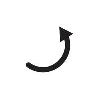 curved arrow icon isolated on a white background. vector