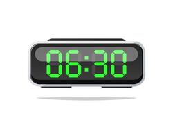 Digital clock isolated on white background. vector