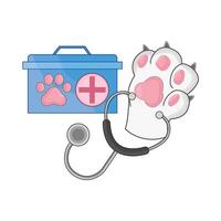 ilustración de médico equipo veterinario vector