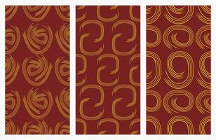 A collection of seamless patterns with abstract themes and high artistic value. Suitable for use on fabrics, book covers, invitations, or walls of homes and offices vector
