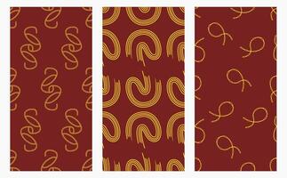 A collection of seamless patterns with abstract themes and high artistic value. Suitable for use on fabrics, book covers, invitations, or walls of homes and offices vector