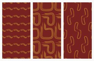 A collection of seamless patterns with abstract themes and high artistic value. Suitable for use on fabrics, book covers, invitations, or walls of homes and offices vector