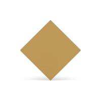 Golden rhombus metallic corner geometric shape premium base foundation 3d element realistic vector
