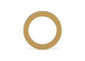 Golden wide ring circle frame metallic premium minimalist design for presentation realistic vector