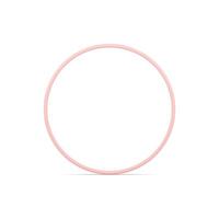 Pink glossy circle frame geometric boundary 3d decorative element realistic illustration vector