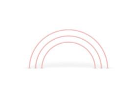 Premium pink arch level metallic semicircle 3d element decorative design realistic vector