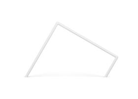 White archway column irregular geometric entrance angular 3d element realistic illustration vector