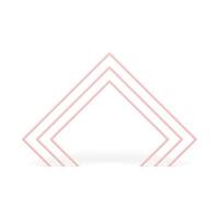 Pink triangle level arch geometric base foundation creative 3d element presentation realistic vector