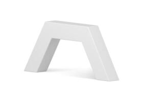 White geometric arch angled pedestal basic foundation isometric 3d decor element vector