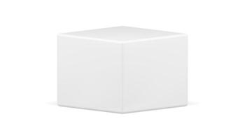 Realistic three dimensional squared geometric figure stage pedestal minimalistic design vector