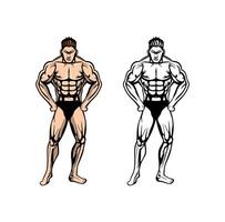 Bodybuilder Design Illustration vector