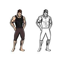 Bodybuilder Design Illustration vector