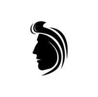 Man Head Character Silhouette Design Illustration vector