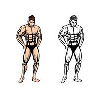 Bodybuilder Design Illustration vector