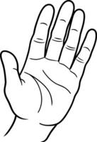 A hand gestures ,Gripping,line art ,hand drawn illustration style vector