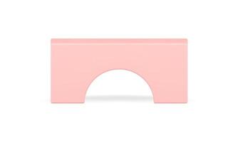 Pink arch foundation form rectangular geometric product presentation showcase realistic vector