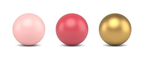 Collection multicolored glossy circled ball realistic 3d template illustration vector