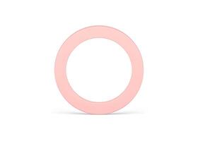 Pink wide ring geometric rounded boundary glossy decorative ornament realistic vector