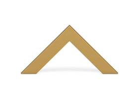 Golden angled arch geometric stage basic foundation for presentation advertising realistic vector