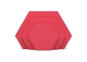 Polygonal vertical construction wall hexagonal level 3d element decorative design realistic vector