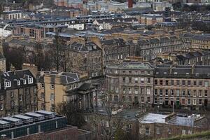 The cityscape of Edinburgh City, with Historic Landmarks and Urban Architecture photo
