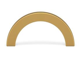 Golden creative arch decorative metallic basic foundation 3d element design realistic vector