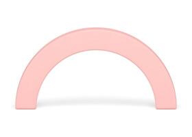 Pink wide archway geometric entrance basic foundation for stage presentation realistic vector