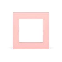 Pink squared regular boundary wide edge construction basic foundation 3d element realistic vector