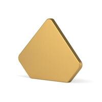 Golden premium polygonal wall decor element vertical display geometric 3d design realistic vector