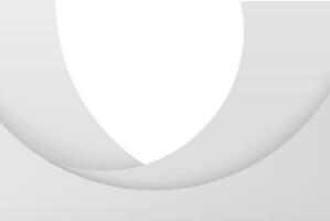 White realistic multilevel circle tunnel decorative background three dimensional border vector