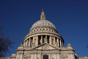 St Paul's Cathedral in London, and the iconic dome building against the sky photo