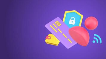 Security of personal financial identification information banking e money with wallet and skittle vector