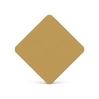 Realistic metallic golden rhombus glossy surface geometric shape 3d template illustration vector