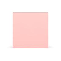 Pink squared geometric form regular four side basic foundation vertical block 3d realistic vector