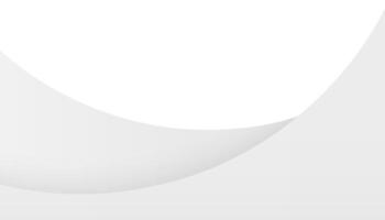 Realistic white multilevel wave curved frame 3d template decorative design illustration vector
