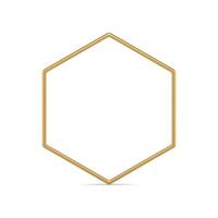 Polygonal regular framework six side corner geometric shape math decor design realistic vector