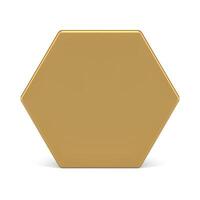 Golden honeycomb vertical geometric wall six side corner 3d element premium design realistic vector