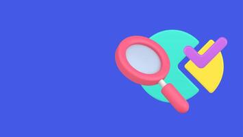 Analyzing profit growth of commercial company with graph and checkmark 3d icon isometric vector