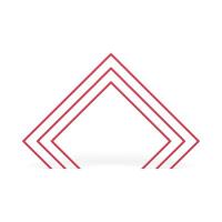 Polygonal level corner arch angular column basic foundation for presentation design realistic vector