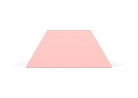 Pink trapezoid angular foundation vertical geometric wall 3d decor element realistic vector