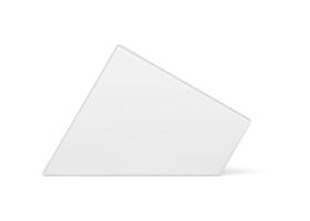 White polygonal abstract wall geometric foundation 3d design realistic illustration vector