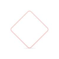 Regular squared rhombus thin frame smooth angled boundary decorative design realistic vector