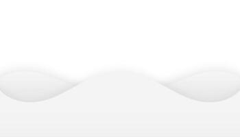 Elegant dynamic white wave horizontal background curved flow decor greeting card, backdrop design vector