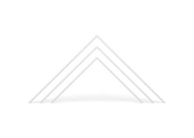 Triangle arch white corner structure multilevel entrance stage presentation 3d element vector