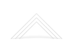 Triangle arch white corner structure multilevel entrance stage presentation 3d element vector