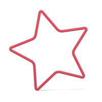 Realistic red shape five pointed star silhouette diagonal placed border decorative design 3d vector