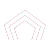 Geometric level pink arch decorative 3d element expo doorway front view realistic vector