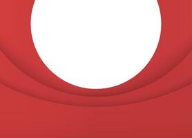 Red circle multilevel dynamic form layer curved decor background for advertising 3d template vector